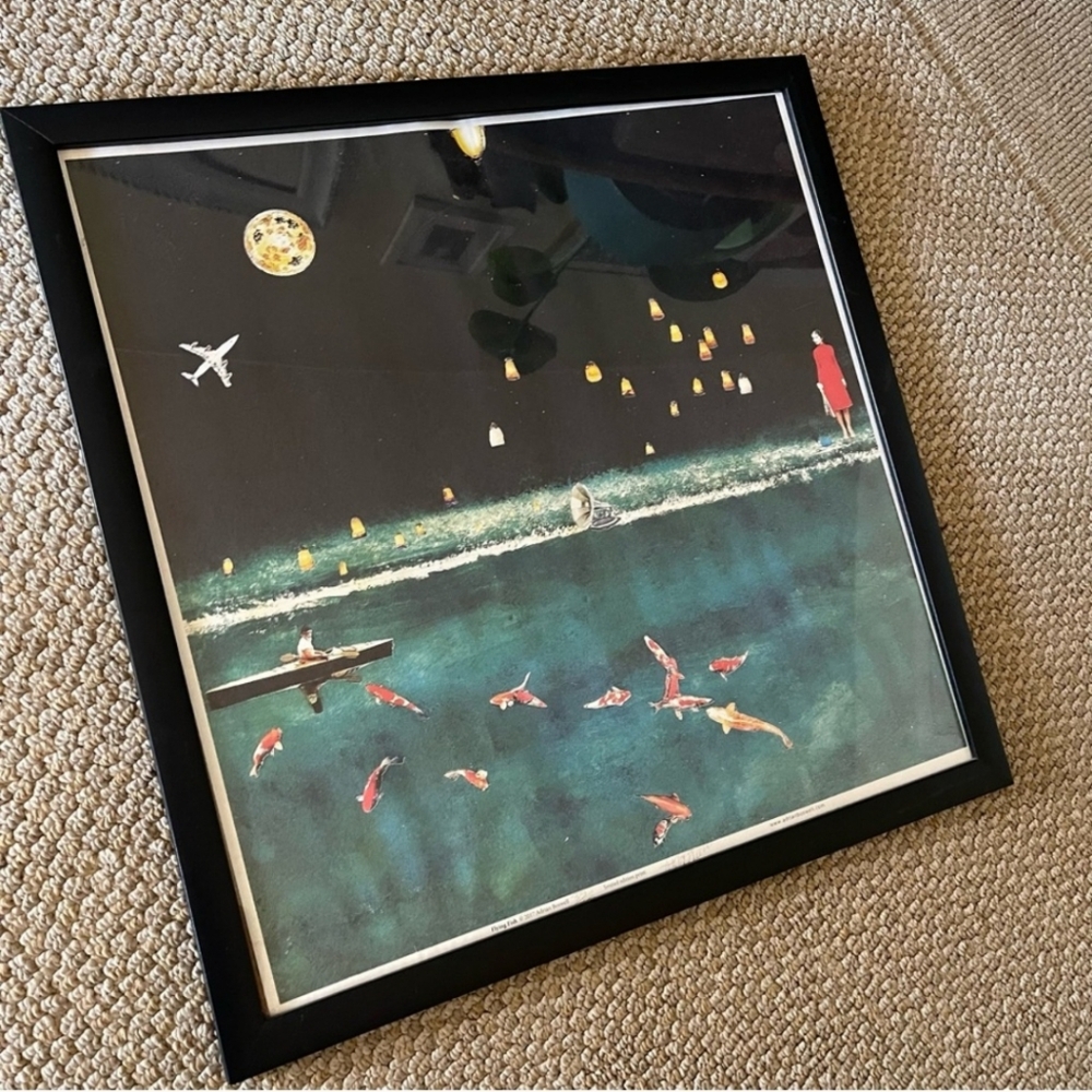 Adrian Boswell UK artist flying Fish Mixed Media Limited Edition Print 22”